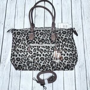 NWT JEN & CO River Faux Fur Weekender